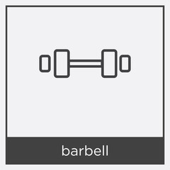 barbell icon isolated on white background