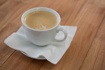 Coffee served with tissue paper