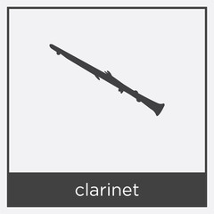 clarinet icon isolated on white background