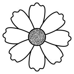 beautiful flower decorative icon vector illustration design