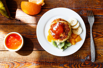 traditional Russian cheese pancakes