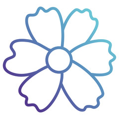 beautiful flower decorative icon vector illustration design