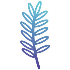 Fototapeta na wymiar branch with leafs decorative icon vector illustration design