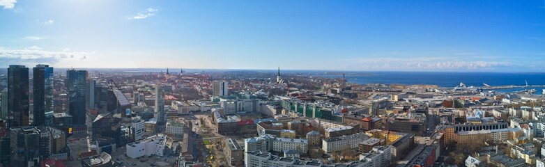 Obraz premium Aerial view of City Tallinn Estonia