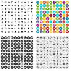 100 mask icons set vector in 4 variant for any web design isolated on white