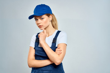 portrait of young woman in a helmet