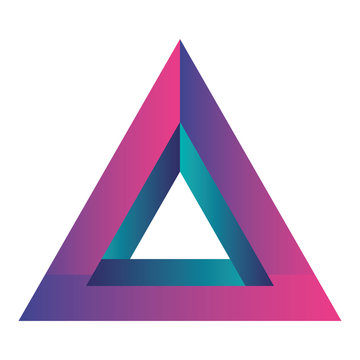 business emblem with triangular shape design