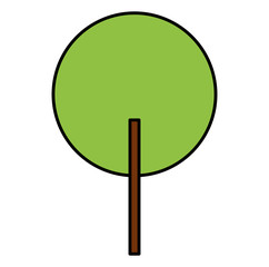 tree plant natural icon vector illustration design