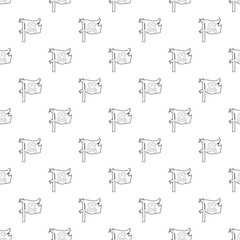 Jolly Roger pattern vector seamless repeating for any web design