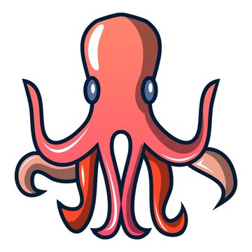 Octopus icon. Cartoon illustration of octopus vector icon for web