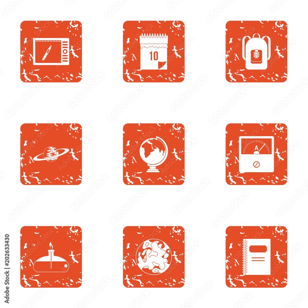 Aufkleber astronomy icons set. grunge set of 9 astronomy vector icons for web isolated on white background