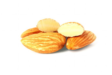 almond in white background