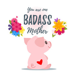 Mother's Day greeting card template