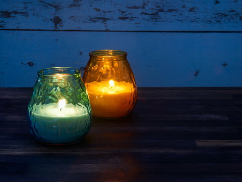 Citronella candles and mosquito spiral