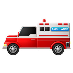 Fototapeta premium Illustration of an ambulance on a white background