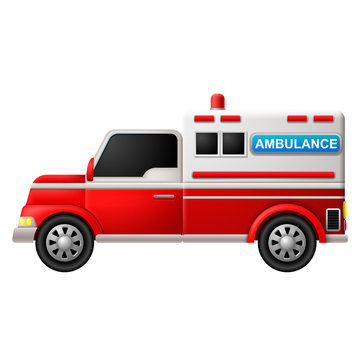 Illustration of an ambulance on a white background
