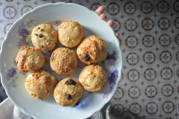 the homemade English scones