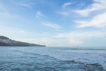 Fototapeta premium Morning beach Blue tone at Nai Thon Beach Phuket Thailand
