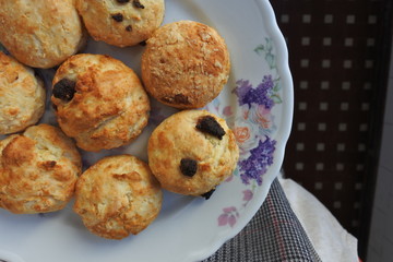 the homemade English scones