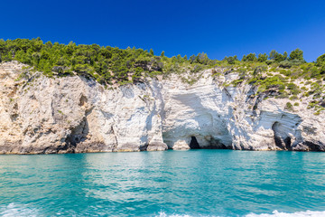 Panoramic view of San Felice Bay, in Apulia region, south Italy.