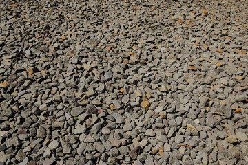 stones like at railway tracks