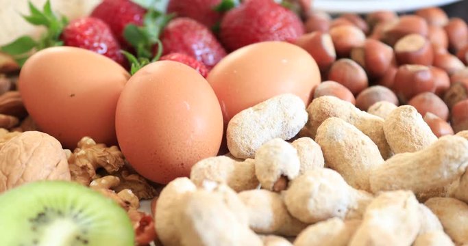 Various allergic foods
