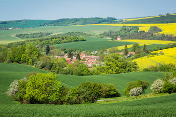 Kunkovice village in South Moravia, Czech Republic
