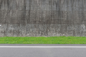 Fototapeta premium street wall background ,Industrial background, empty grunge urban street with warehouse brick wall
