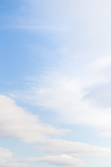 Large white Cumulus clouds on blue sky