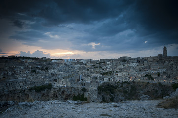Ancient town in Matera Italy