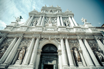 Obraz premium Architecture and historical white buildings in Venice, Venezia, Italy, cityscape, historic europe, landmark