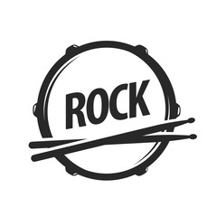 Obraz premium Vector logo of rock school