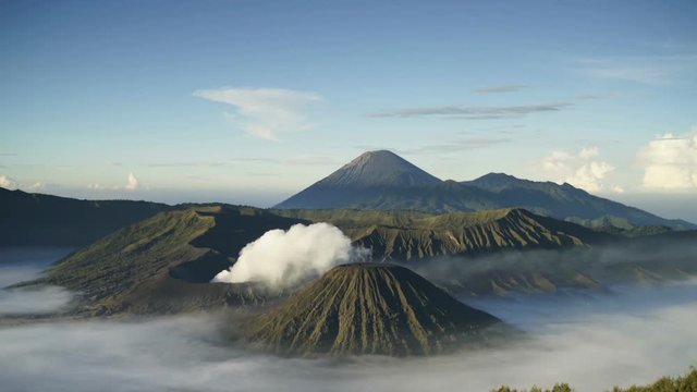 4K Video of Sunrise at Bromo Mountain, Java, indonesia
