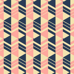 Seamless geometric fashion print of wide vertical patterned stripes