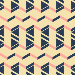 Modern fashion seamless pattern of zigzag and triangles