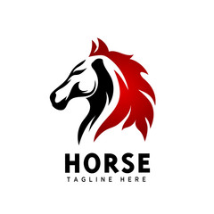 Elegance head horse art logo