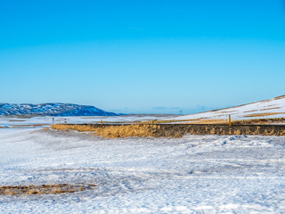 Snow field in Iceland