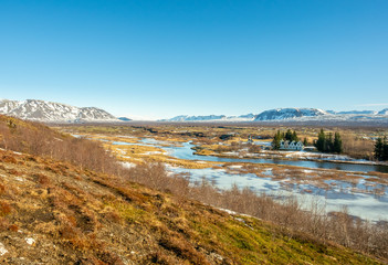 Fototapeta na wymiar Thingvellir, national park in Iceland