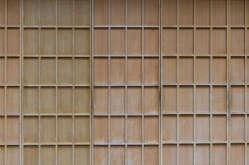 Traditional Japan style wooden door with paper