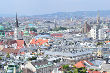 Fototapeta na wymiar Top-view of Vienna
