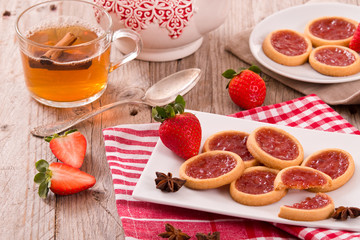 Strawberry tartlets. 