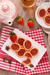 Strawberry tartlets. 