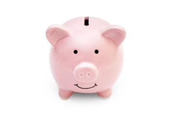 Money box on white background.