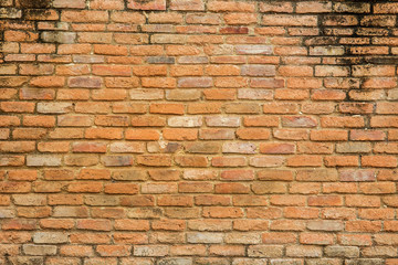 Aged red bricks wall for background resource.