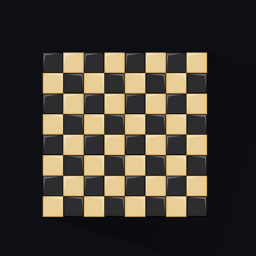 chessboard icon over black background, colorful design. vector illustration