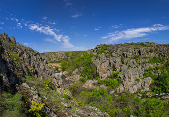 Beautiful rocks in Valley of the Devil Aktovsky Canyon