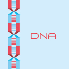 DNA molecule structure over blue background, colorful design. vector illustration