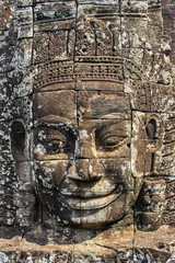 Stone faces at Bayon Temple, Siem Reap, Cambodia