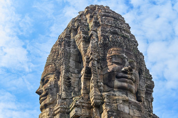 Stone faces at Bayon Temple, Siem Reap, Cambodia
