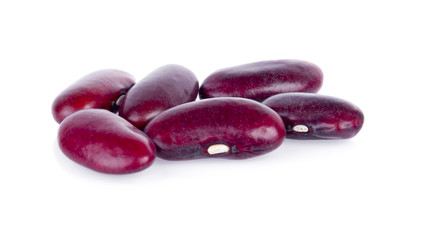 Red bean on white background